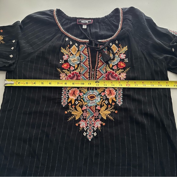 JOHNNY WAS ‘Clansy’ Embroidered Peasant Blouse Top Women’s Size Small - Picture 10 of 11